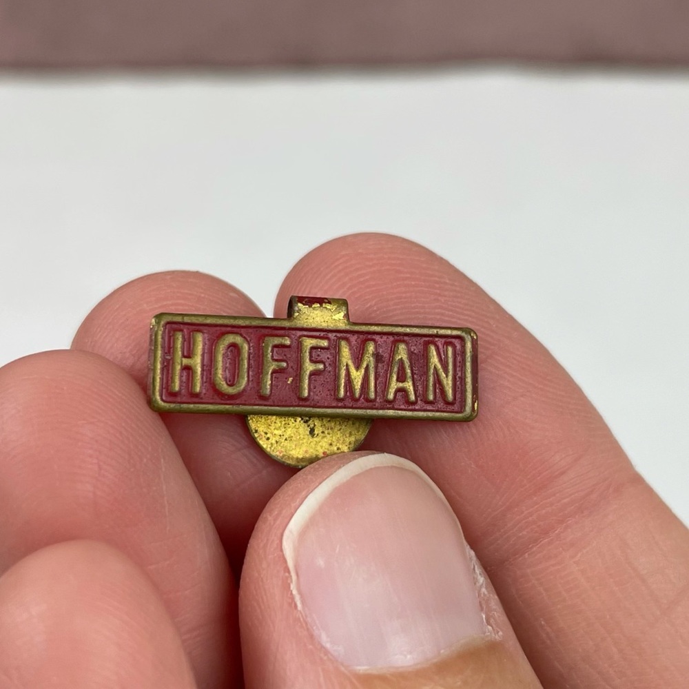 Vintage Hoffman Red Gold Pin